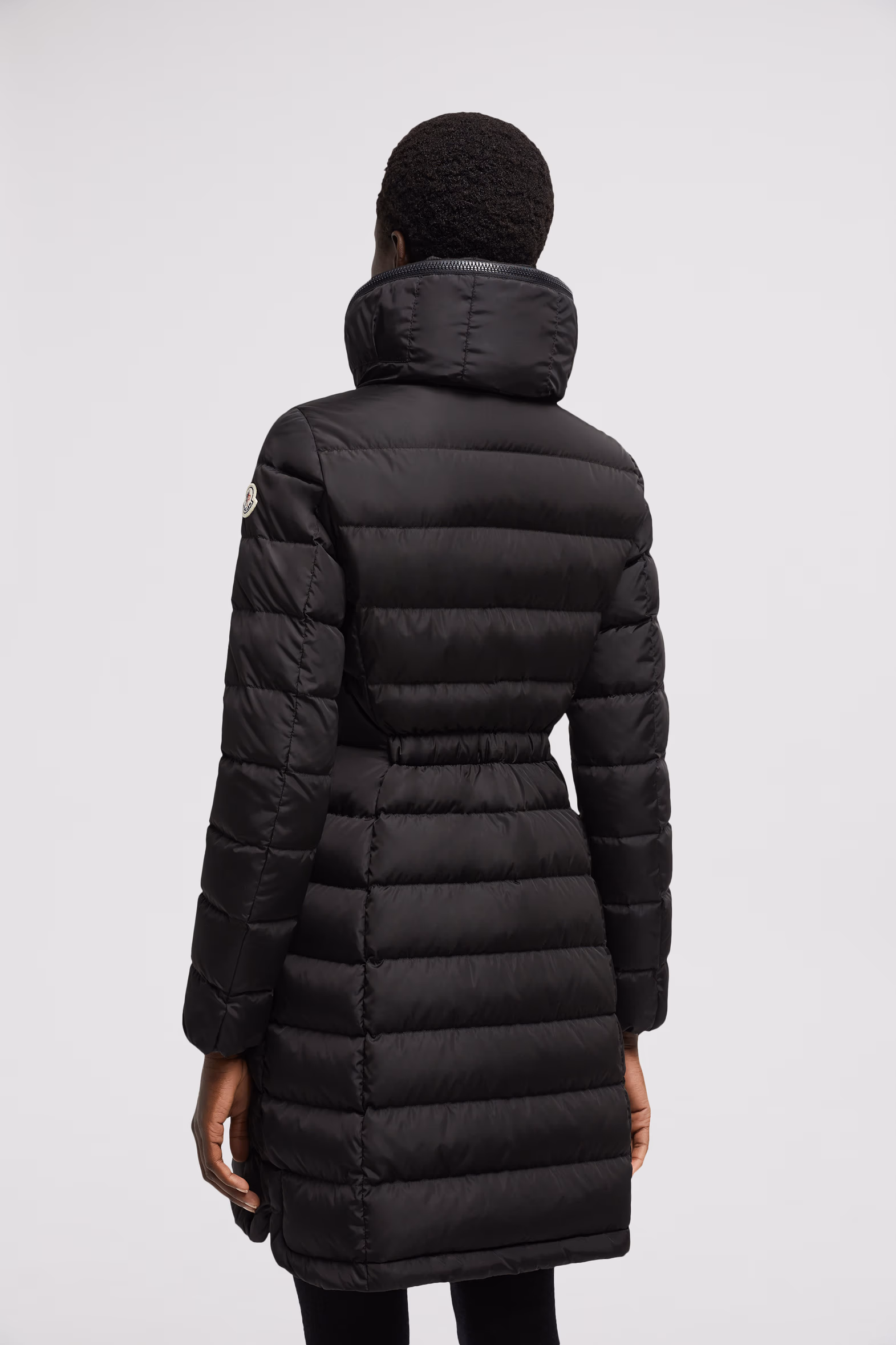Flammette Long Down Jacket Women Black Moncler 5